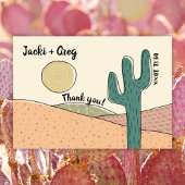 Aangepaste Retro Boho Desert Cactus Bruiloft Bedankkaart
