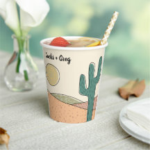 Aangepaste Retro Boho Desert Cactus Bruiloft