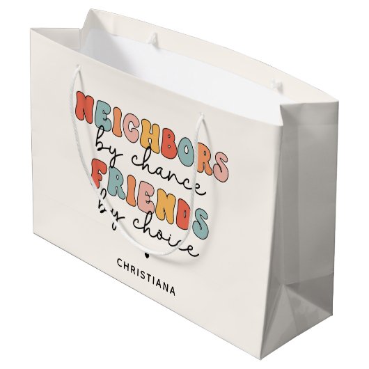 Aangepaste Retro Buren door Toeval Vrienden door K Groot Cadeauzakje (Achterkant Gekanteld)