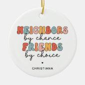 Aangepaste Retro Buren door Toeval Vrienden door K Keramisch Ornament (Voorkant)