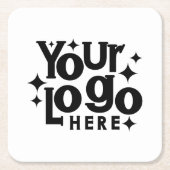 Aangepaste Retro Business Logo Marketing Branding Kartonnen Onderzetters (Voorkant)