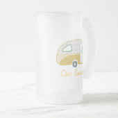Aangepaste Retro Caravan Beer Glass Matglas Bierpul (Voorkant rechts)