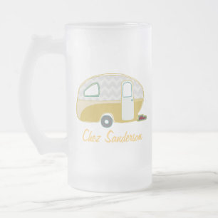 Aangepaste Retro Caravan Beer Glass Matglas Bierpul