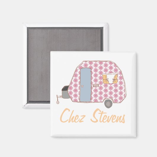 Aangepaste Retro  caravan Design Magnets Magneet (Voorkant / Achterkant)