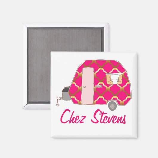 Aangepaste Retro  caravan Design Magnets Magneet (Voorkant / Achterkant)