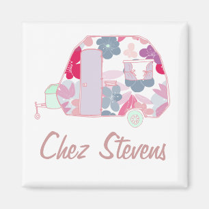 Aangepaste Retro  caravan Design Magnets Magneet