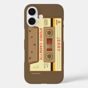Aangepaste Retro Cassetteband iPhone 16 Hoesje