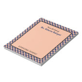 Aangepaste retro check patroon Occupational Therap Notitieblok (Linkerzijde)
