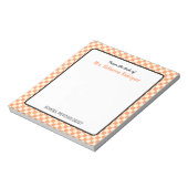 Aangepaste retro check patroon school psycholoog notitieblok (Linkerzijde)