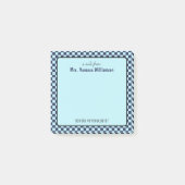 Aangepaste retro check patroon school psycholoog post-it® notes (Voorkant)