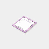 Aangepaste retro check patroon school psycholoog post-it® notes (Schuin)