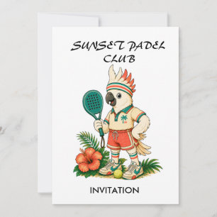 Aangepaste Retro Cockatoo Junior Padel Club Kids Kaart