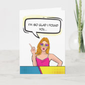 Aangepaste Retro Comic Paar Grappige Valentijnsdag Kaart (Voorkant)