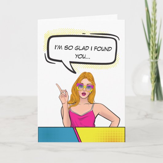 Aangepaste Retro Comic Paar Grappige Valentijnsdag Kaart (Voorkant)