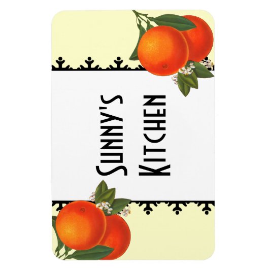 Aangepaste Retro Crate Art Sinaasappels Magnet Magneet (Verticaal)