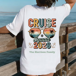 Aangepaste Retro Cruise Squad 2026 Gezinsvakantie  Tri-Blend Shirt