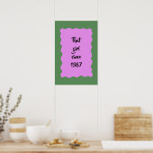 Aangepaste Retro Die Meid sinds 1987 Roze Typograf Poster (Keuken)