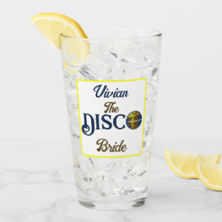 Aangepaste Retro Disco Bachelorette-feest Disco Br Glas