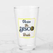 Aangepaste Retro Disco Bachelorette-feest Disco Br Glas (Voorkant)