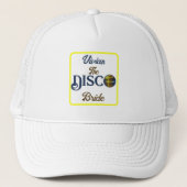 Aangepaste Retro Disco Bachelorette-feest Disco Br Trucker Pet (Voorkant)