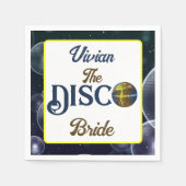 Aangepaste Retro Disco Bachelorette Party Disco Br Servet (Voorkant)