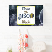 Aangepaste Retro Disco Bachelorette Party Disco Br Spandoek (Insitu)