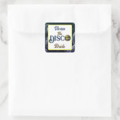 Aangepaste Retro Disco Bachelorette Party Disco Br Vierkante Sticker (Tas)