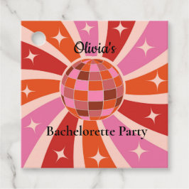 Aangepaste Retro Disco bal Hen-party Bedankjes Labels