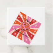 Aangepaste Retro Disco bal Hen-party  Bedankjes Labels (In situ)