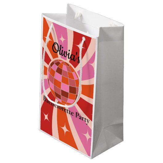 Aangepaste Retro Disco bal Hen party Klein Cadeauzakje (Achterkant Gekanteld)