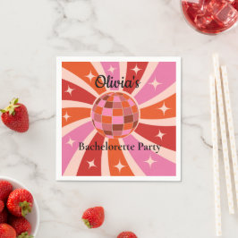 Aangepaste Retro Disco bal Hen-party Servet