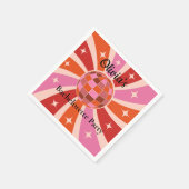 Aangepaste Retro Disco bal Hen-party  Servet (Hoek)