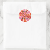 Aangepaste Retro Disco bal Meidenavakantie  Ronde Sticker (Tas)