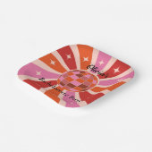 Aangepaste Retro Disco bal vrijgezellenfeest  Papieren Bordje (Gebogen)