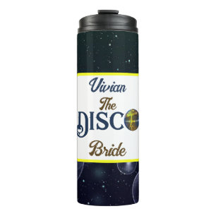Aangepaste Retro Disco Meidenavond Disco Bruid Thermosbeker