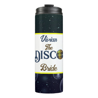 Aangepaste Retro Disco Meidenavond Disco Bruid Thermosbeker