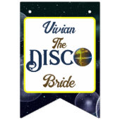 Aangepaste Retro Disco Meidenavond Disco Bruid Vlaggetjes (Eerste vlag)