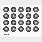 Aangepaste Retro Draaischijf Telefoon Nummerplaat  Ronde Sticker (Vel)