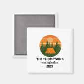 Aangepaste retro familie Mountain vakantie Magneet (Voorkant / Achterkant)
