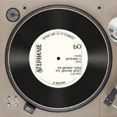 Aangepaste Retro Faux Vinyl Record Muziek 60ste ve Kaart