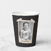 Aangepaste retro feestviering met foto papieren bekers (Achterkant)