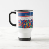 Aangepaste Retro Floral, Faux Lace Travel Mug Reisbeker (Links)