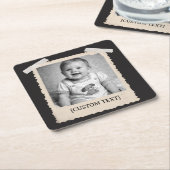 Aangepaste Retro Foto Feest Favorieten Viering  Kartonnen Onderzetters (Schuin)