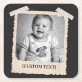 Aangepaste Retro Foto Feest Favorieten Viering  Kartonnen Onderzetters (Voorkant)
