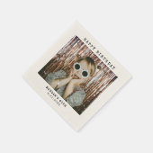 Aangepaste Retro Foto Verjaardag Servet (Hoek)