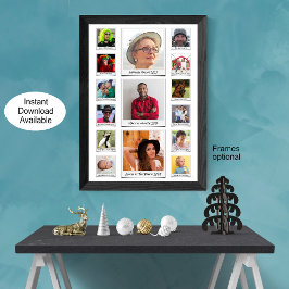 Aangepaste retro fotocollage en tekst poster