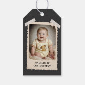 Aangepaste Retro Fototags, Vintage Feestviering Cadeaulabel (Achterkant)