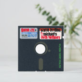 Aangepaste Retro Game Birthday Noteer diskette 5.2 Kaart (Staand voorkant)