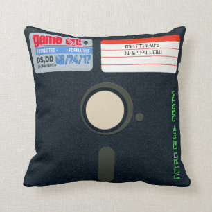 Aangepaste Retro Game Birthday Pillow diskettestat Kussen