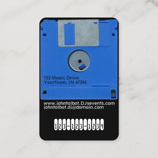 Aangepaste Retro-game diskette 3 Visitekaartjes (Achterkant)